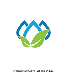 Nature Water Drop Logo Template Vector Icon Illustration Design
