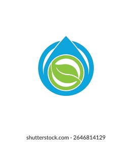 Nature Water Drop Logo Template Vector Icon Illustration Design