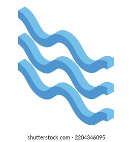 Nature water icon. Isometric of nature water vector icon for web design isolated on white background