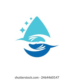 nature water logo abstract symbol