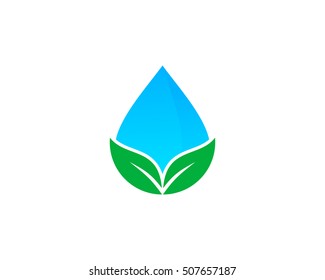 Nature Water Logo Design Template Element