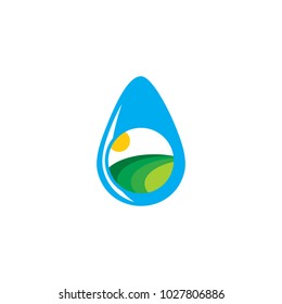 Nature Water Logo Icon Design