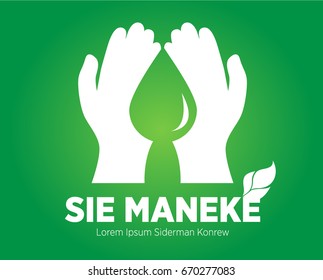 Nature water logo template