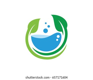 Vector de diseño de plantillas de logotipo de agua natural, Emblem, Concepto de diseño, símbolo creativo, icono