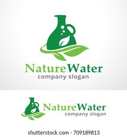 Nature Water Logo Template Design Vector, Emblem, Design Concept, Creative Symbol, Icon