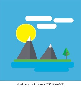 naturaleza con agua y cielo
