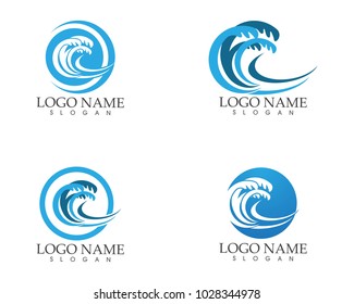 Nature wave icon sign logo