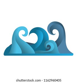 nature waves tropical ocean style