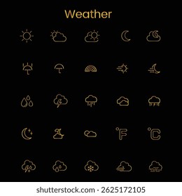 nature and weather icons set