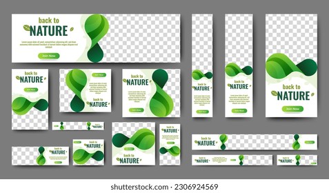 Nature web banner design web template design. Green cover header background for website design, Social Media Cover ads banner, flyer, invitation card