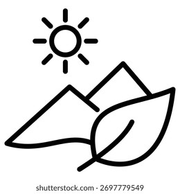 ícone da web nature no estilo de estrutura de tópicos