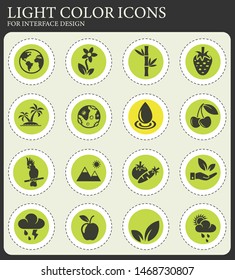 nature web icons for user interface design