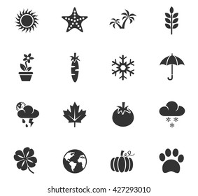 nature web icons for user interface design