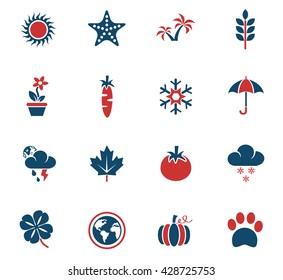 nature web icons for user interface design