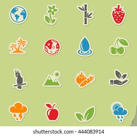 nature web icons for user interface design