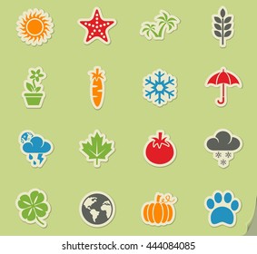 nature web icons for user interface design