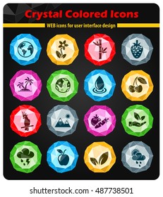 nature web icons for user interface design
