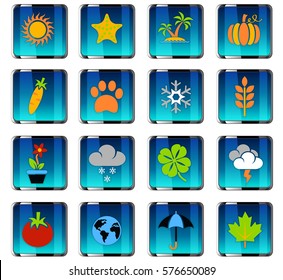 nature web icons for user interface design