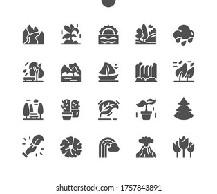 Nature Well-crafted Pixel Perfect Vector Solid Icons 30 2x Grid for Web Graphics and Apps. Simple Minimal Pictogram