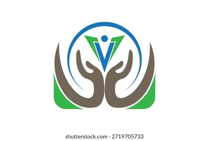 Modelo de Bem-Estar da Natureza Ícone de Crescimento Árvore Humana Logo Design