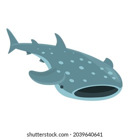 Nature whale shark icon cartoon vector. Ocean fish. Sea animal