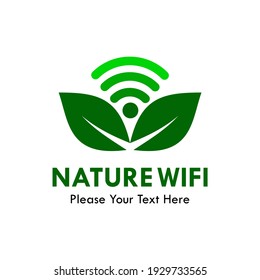 Nature wifi logo template illustration