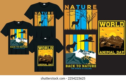 The nature wildlife t-shirt, explore the world t-shirt design, Travel is my therapy t-shirt typography quotes vector