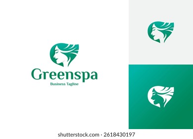 nature woman spa logo vector
