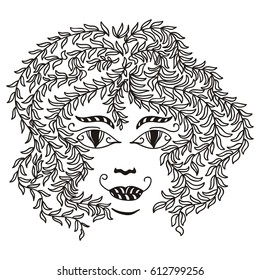 Nature woman. Vector illustration.