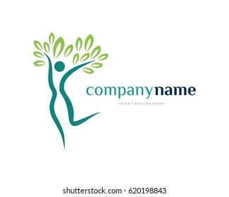 Nature Women Health Logo Template Design