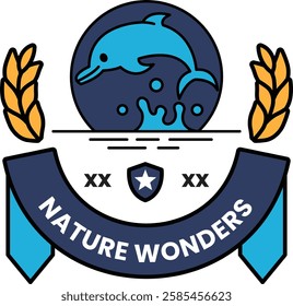 Nature Wonders in the style of sign illustrations