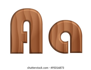 Nature wooden texture font-01 uppercase and lowercase alphabet 
