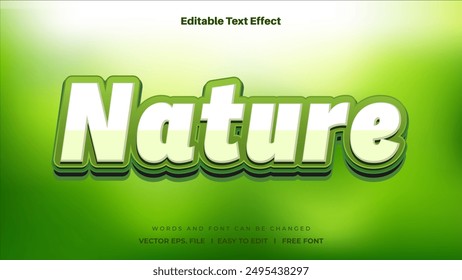 estilo de efecto de texto modificable de Naturaleza word