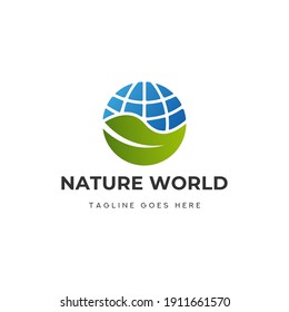 Nature World Logo Template Design Vector Illustration