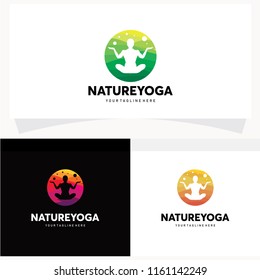 Nature Yoga Logo Design Template