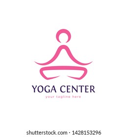 Nature Yoga Logo Template Design Vector, Emblem, Design Concept, Creative Symbol, Icon