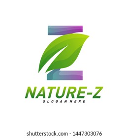 Nature Z logo Design Vector. Initial Z logo Template. Green Z logo concept. Icon Symbol