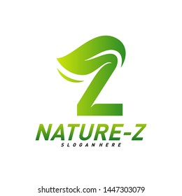 Nature Z logo Design Vector. Initial Z logo Template. Green Z logo concept. Icon Symbol