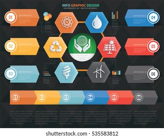 
Nature,ecology info graphic design on clean background,vector