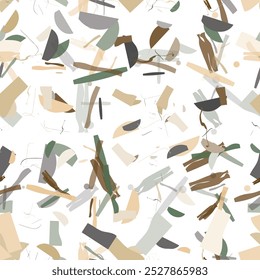 A nature-inspired abstract pattern featuring organic shapes in soft earthy tones. This modern design is perfect for fabric, wallpapers and contemporary digital art projects that evoke natural elements