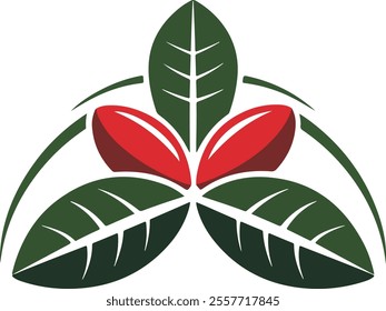 Nature-Inspired Leaf and Berry Motif