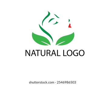 A Nature-Inspired Logo Design Featuring a Harmonious Blend of Organic Shapes and Shades of Green, Reflecting the Beauty and Tranquility of the Natural World