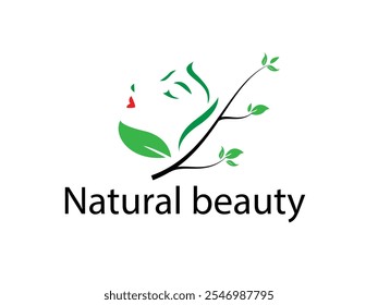 A Nature-Inspired Logo Design Featuring a Harmonious Blend of Organic Shapes and Shades of Green, Reflecting the Beauty and Tranquility of the Natural World