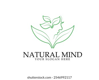  A Nature-Inspired Logo Design Featuring a Harmonious Blend of Organic Shapes and Shades of Green, Reflecting the Beauty and Tranquility of the Natural World