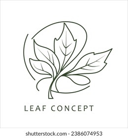  A nature-inspired logo featuring a minimalist representation of a leaf illustration