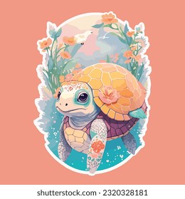 Nature-Inspired Tortoise Artwork Graceful Tortoise Silhouette