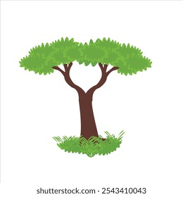 NATURE-INSPIRED TREE VECTOR DESIGN.GREENERY AND TREE ILLUSTRATION VECTOR.