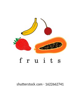 Nature-inspired vector fruit logo, perfect for eco-friendly packaging, organic farming, or healthy food branding.