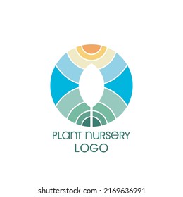 Ein naturnahes Vektorlogo mit einer freundlichen, kreisförmigen Gesamtform. Der Hintergrund ist eine abstrakte Landschaft, die Sonne und Boden in natürlichen Farben zeigt. Der Vordergrund ist ein Dreieck.