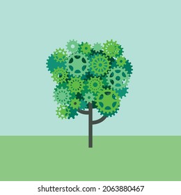Nature's eternal cycle. Renewable energy.  